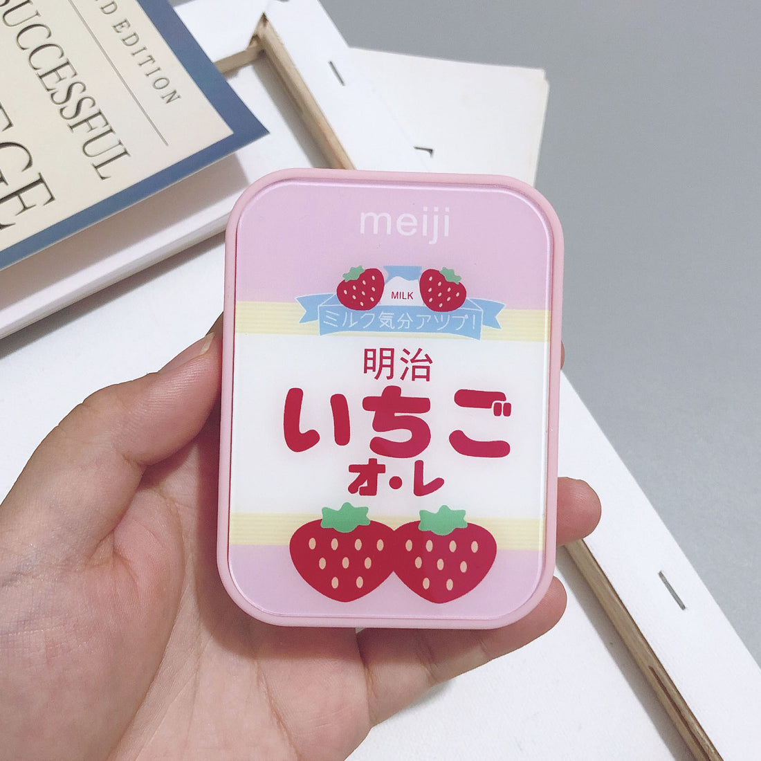 Cartoon Meiji Strawberry Contact Lens Companion Case 2Pairs