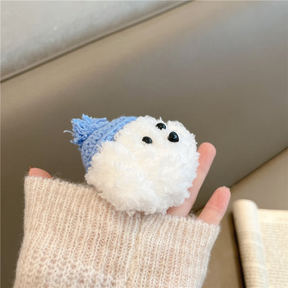 Crochet Cute White Puppy Airpods Case