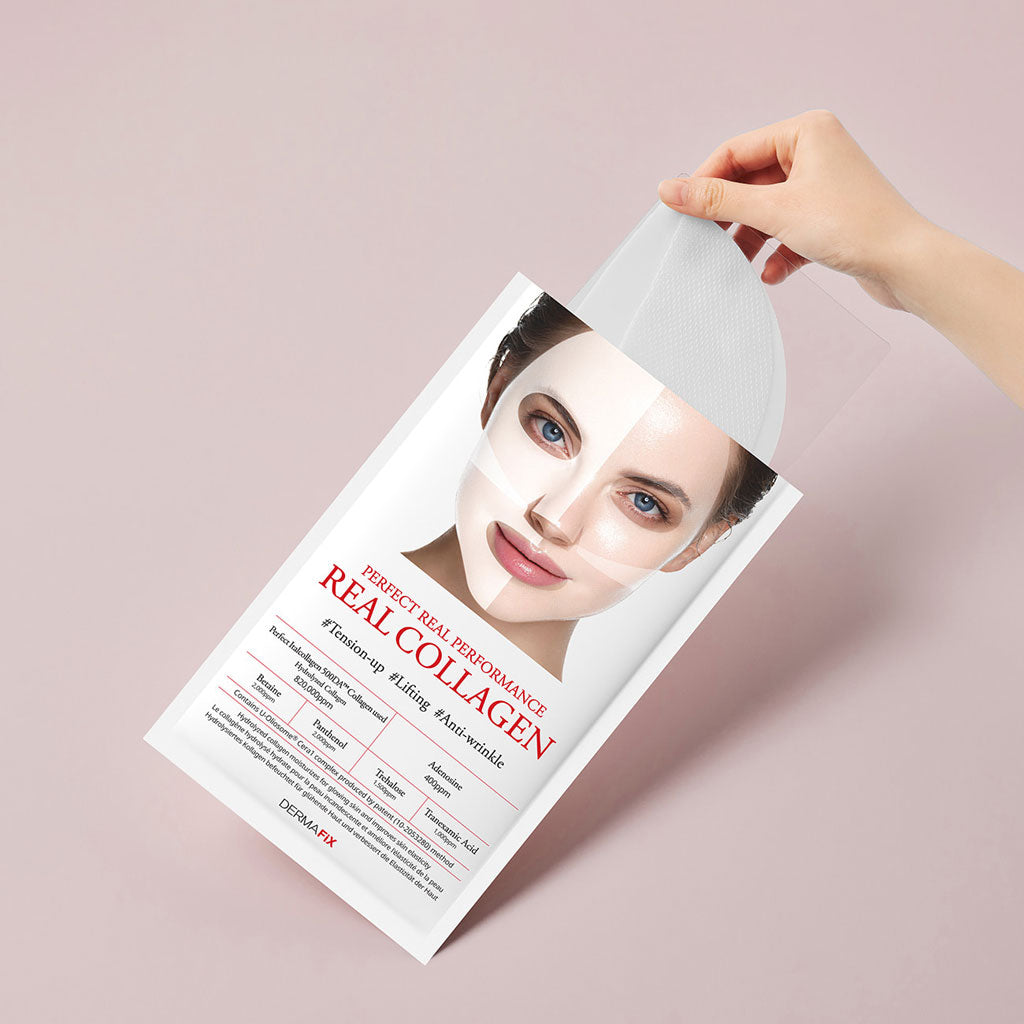 Dermafix Perfect Real Performance Vitacollagen Mask 23g X 8pcs Bright K-Beauty E - Foto 7