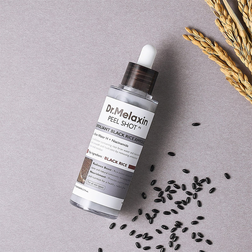 DR MELAXIN Peel Shot Exfoliant Black Rice Ampoule 80ml