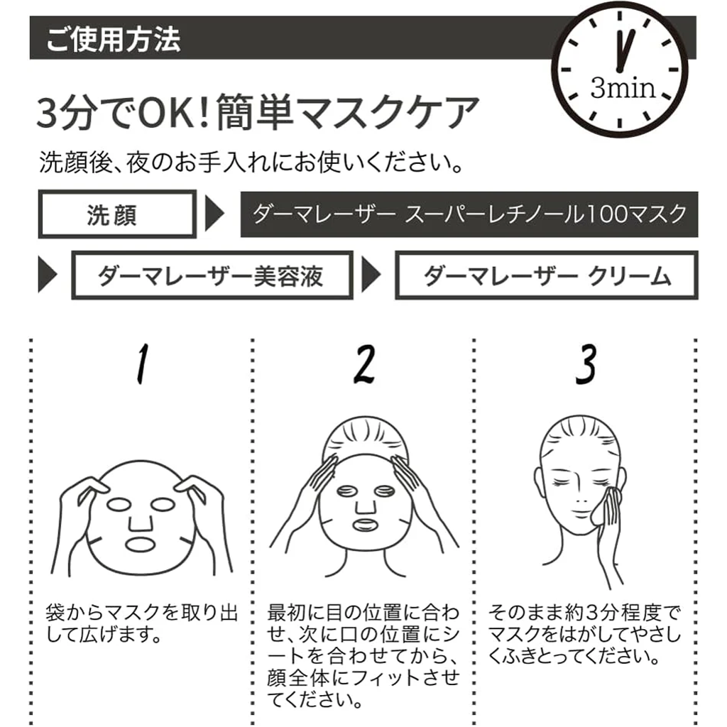 Derma Laser Mask Super RETINOL 100 QUALITY 1ST 7 pcs