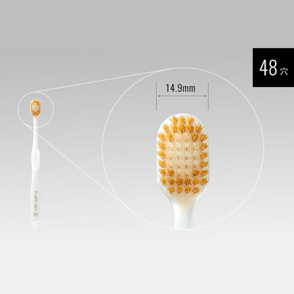 EBiSU Premium Care 6-Row Wide REGULAR Head SOFT Bristles Toothbrush 