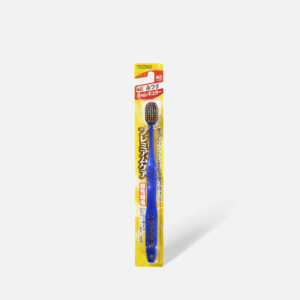 Ebisu B-3601S Premium Care Toothbrush 6 Rows Regular Soft 1 pc