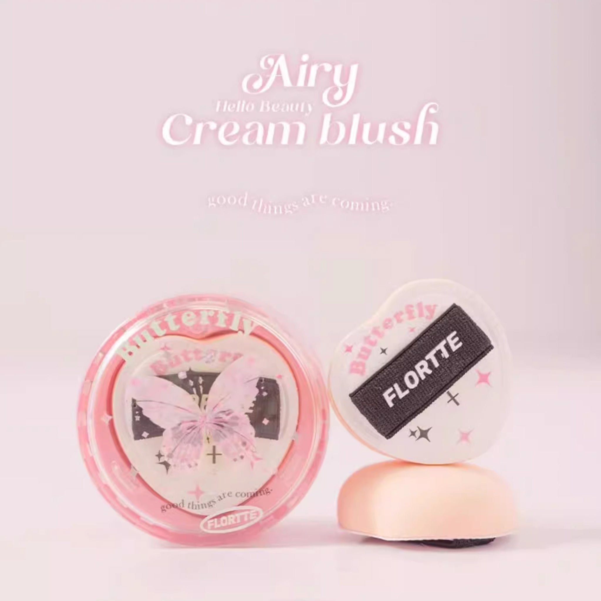 FLORTTE Butterfly Series Blush Cream