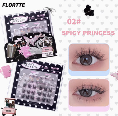 FLORTTE Segmented Self-Adhesive Glue-Free Flase Eyelash 5 pairs