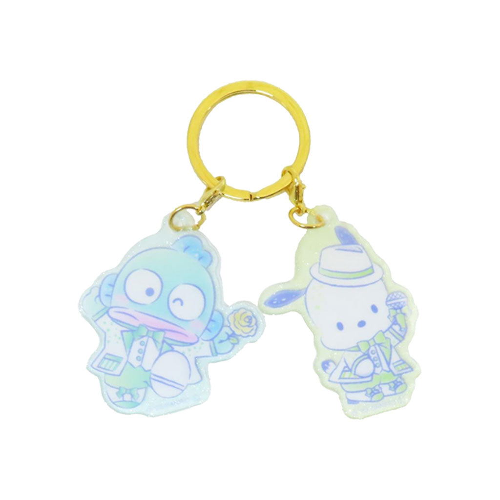 Sanrio Acrylic Charm &amp; Gold Keychain