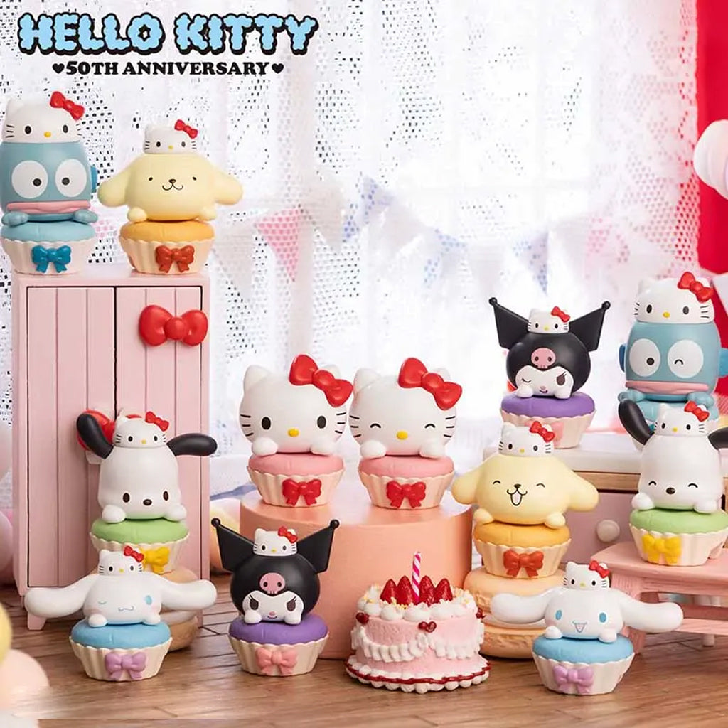 WANDIANWUXIAN Sanrio Characters Hello Kitty 50th Anniversary Series Mini Beans Blind Bag