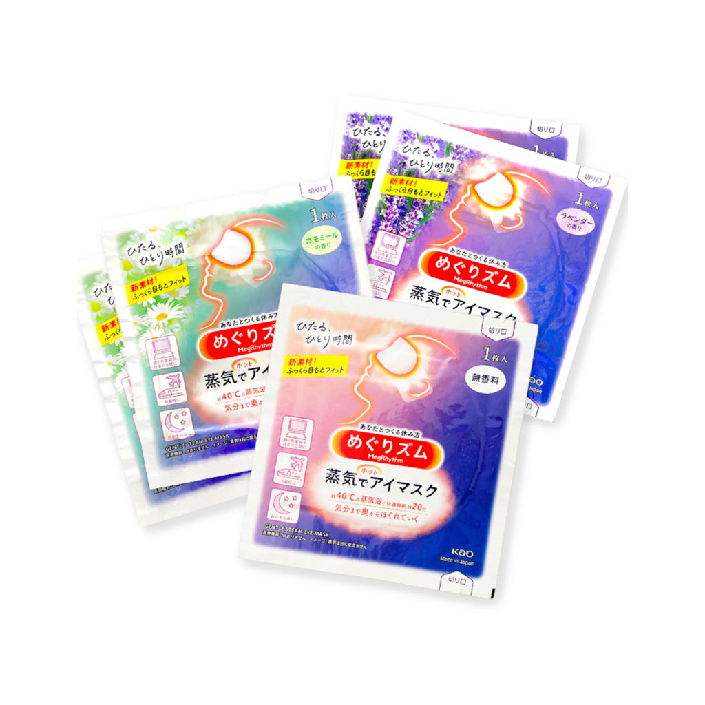 KAO 花王 MegRhythm 蒸汽温暖眼罩 6 种香味 12 片