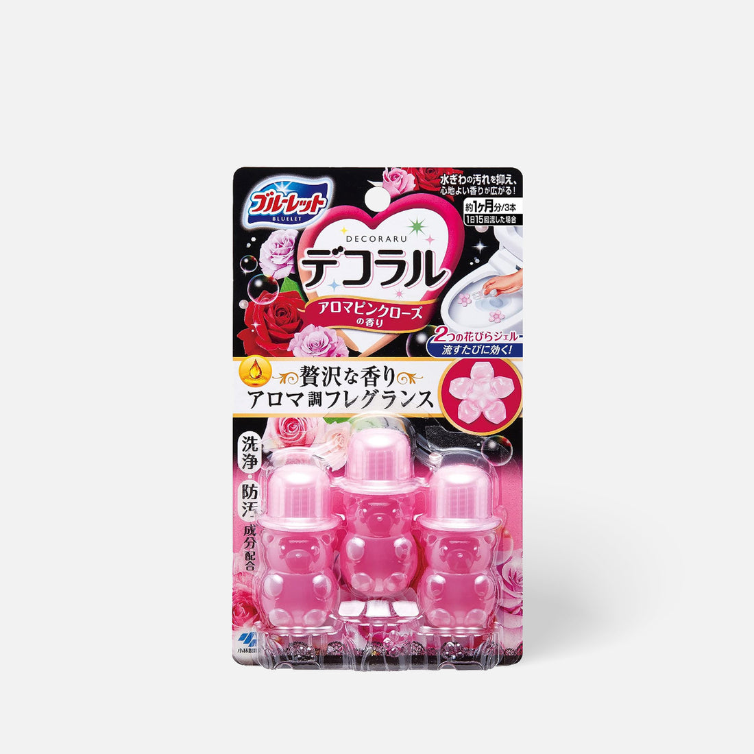 KOBAYASHI Seiyaku Toilet Aroma Pink Rose Fragrance 3pcs