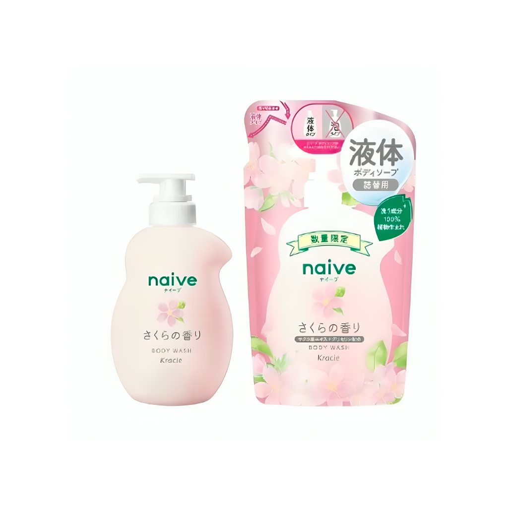 Kracie Naive 樱花香味沐浴露 530 毫升
