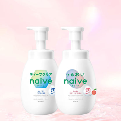 Kracie naive foaming body soap moist type pump 600ml