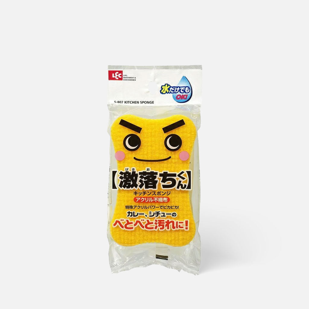 LEC Gekiochi-kun Kitchen Sponge Acrylic Non-Woven Cloth