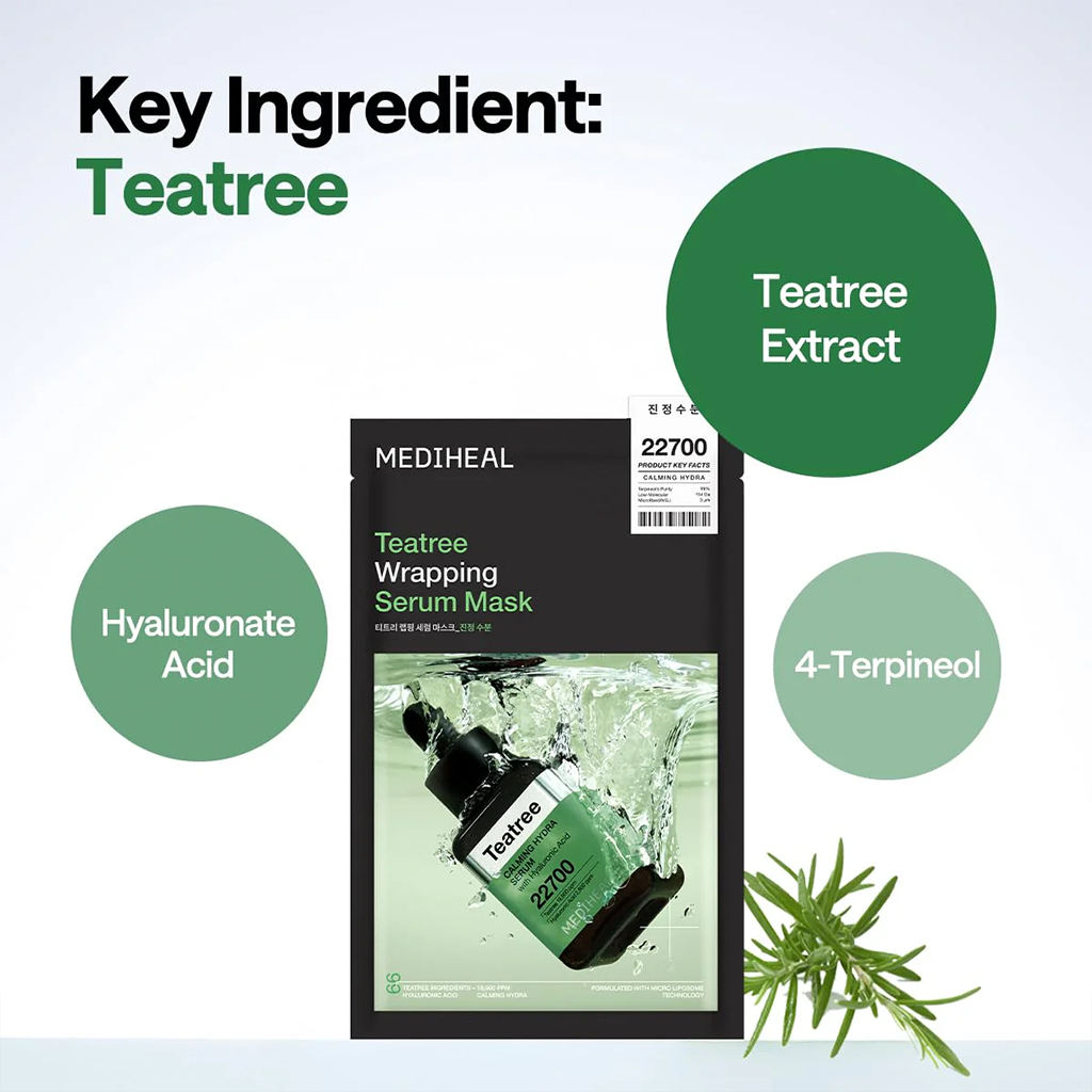 MEDIHEAL Teatree Wrapping Serum Mask 10pcs