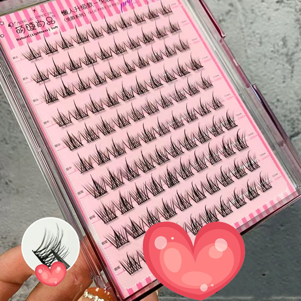 MJSP False Eyelashes 10 rows Glue Free 3 Step MJS01