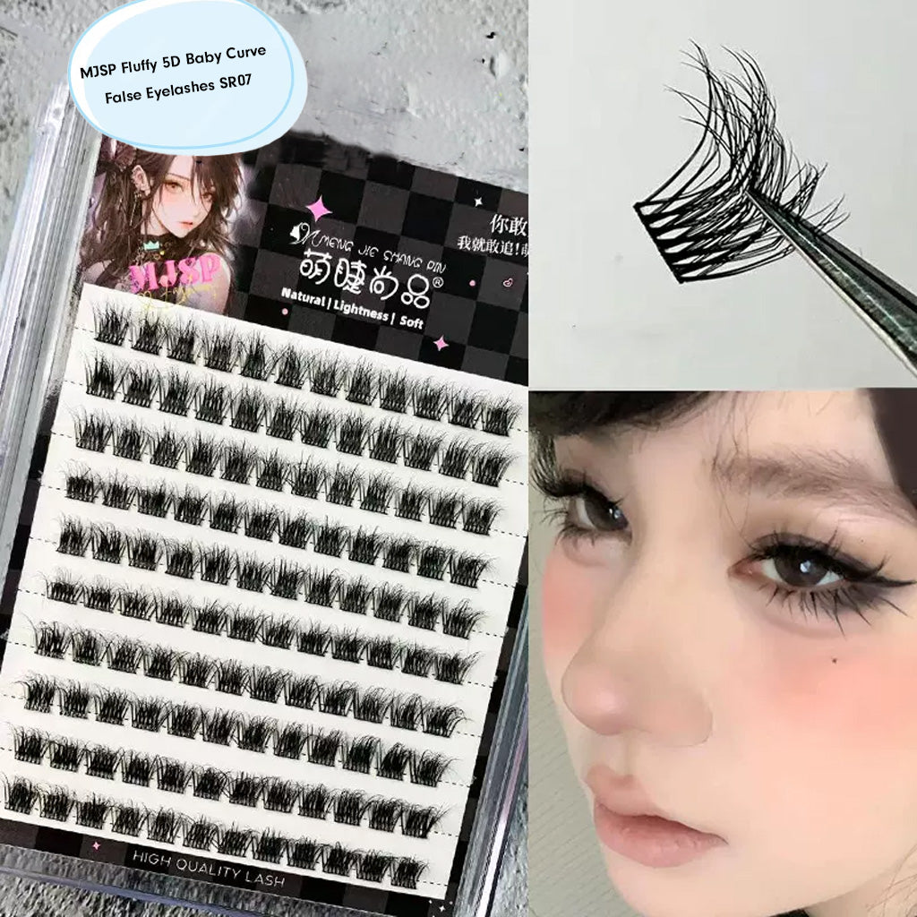 MJSP 毛绒感5D婴儿弯假睫毛SR07