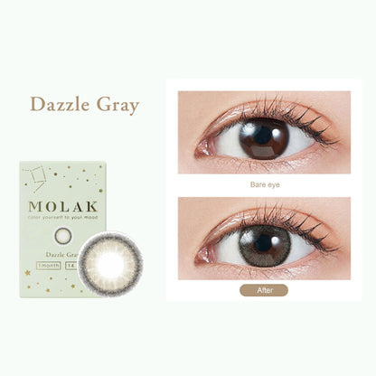 MOLAK 1Month Color Lens-Dazzle Gray 2pcs