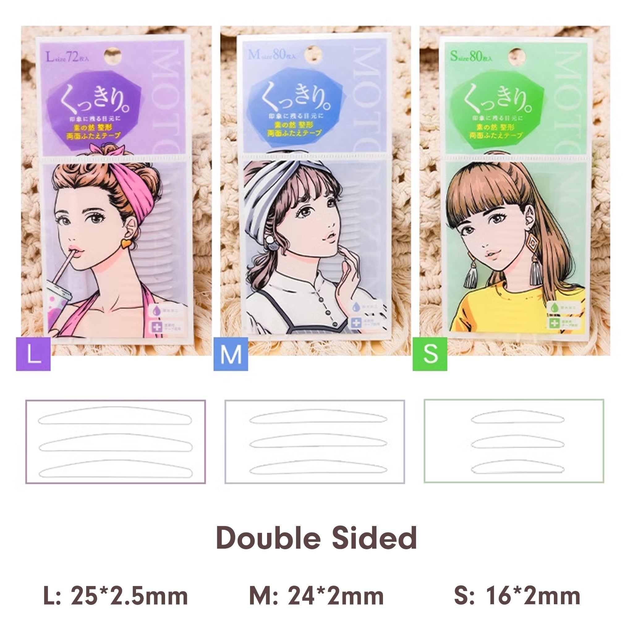 MOTONOZEN Double Eyelid Sticker 3 Sizes