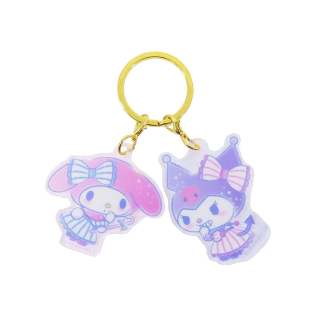 Sanrio Acrylic Charm &amp; Gold Keychain