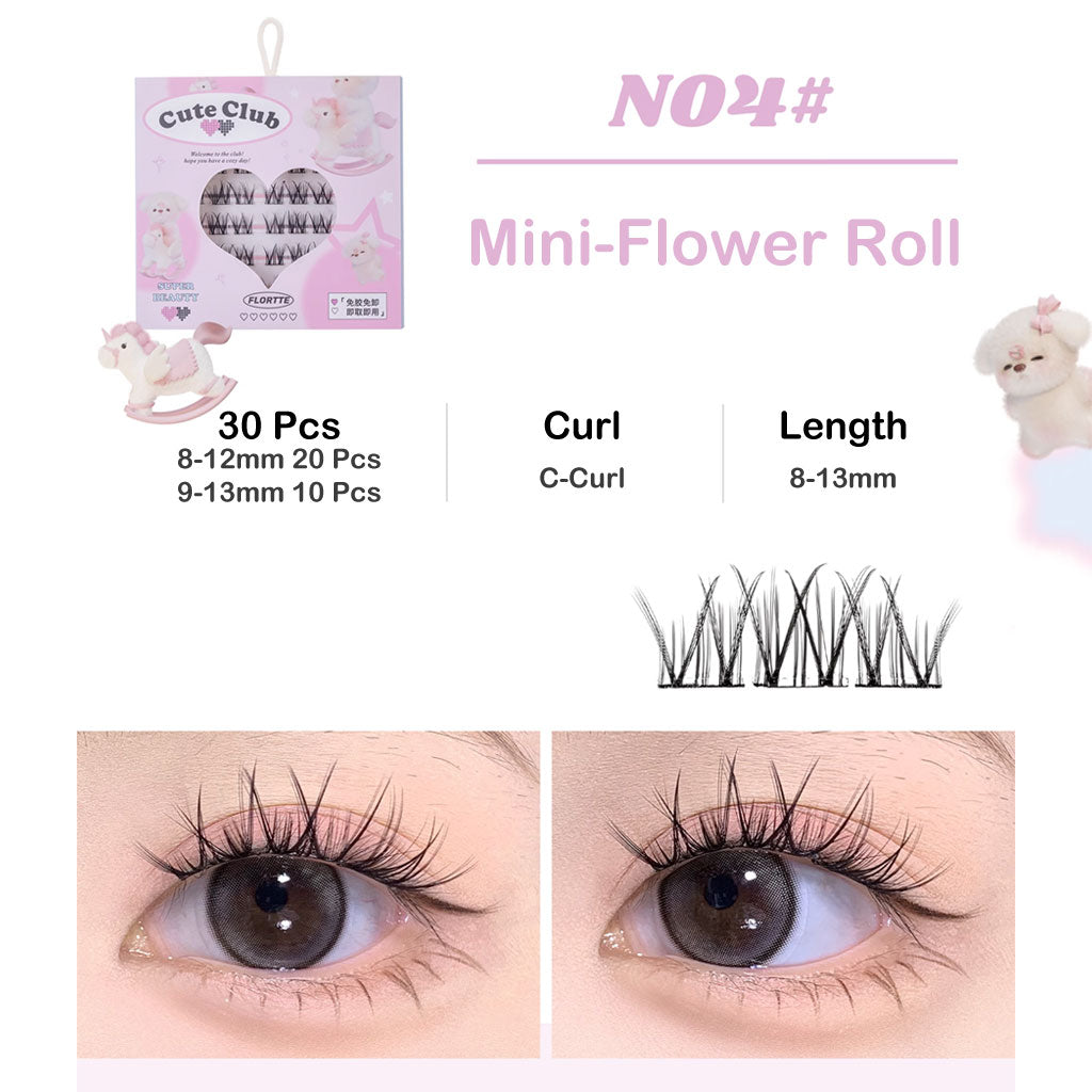 FLORTTE Self-Adhesive Glue Free False Eyelashes