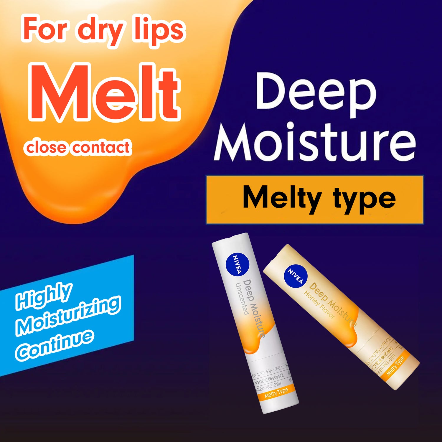 NIVEA Deep Moisture Lip Melty Type