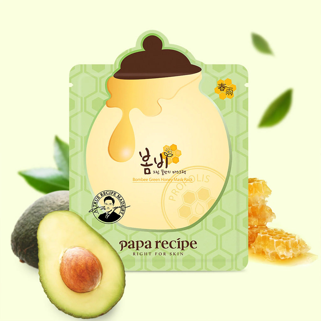 Papa Recipe 春雨 绿色牛油果弹力蜂蜜面膜 10片