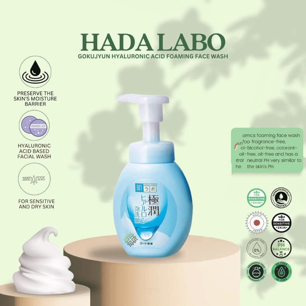 ROHTO Hada Labo Gokyujun Hyaluronic Acid Cleansing Foam 160ml