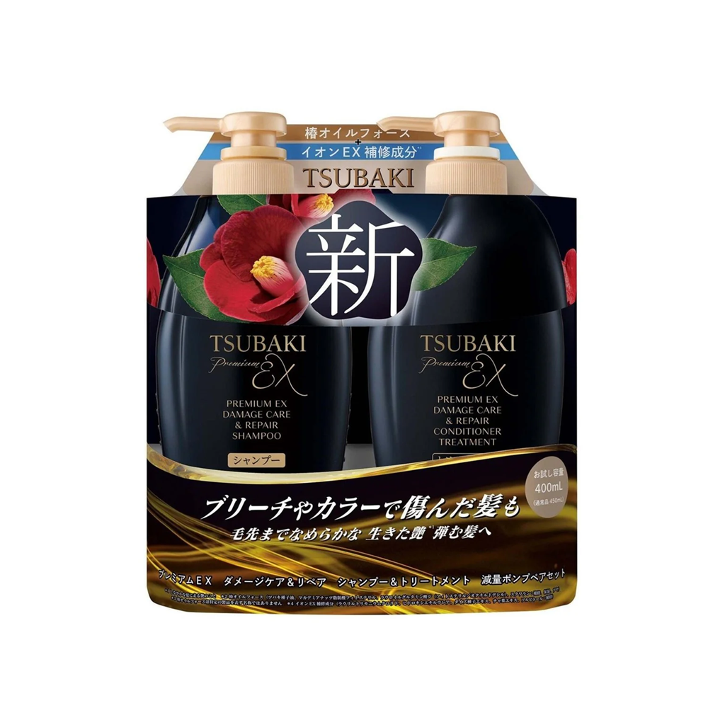 SHISEIDO TSUBAKI Premium EX Damage Care &amp; Repair Hair Care Set 450 ml*2