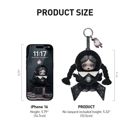 SKULLPANDA × Wednesday Plush（Classic Dress Version）