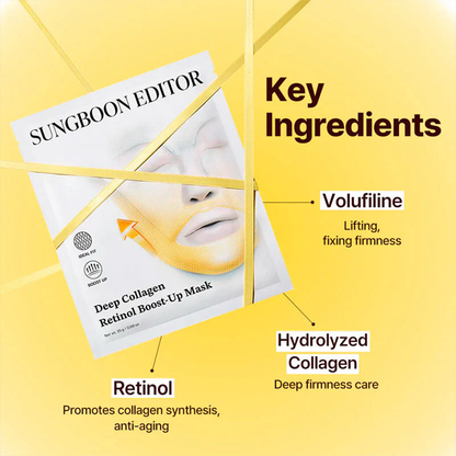 SUNGBOON EDITOR Deep Collagen Retinol Boost Up Mask 4pcs