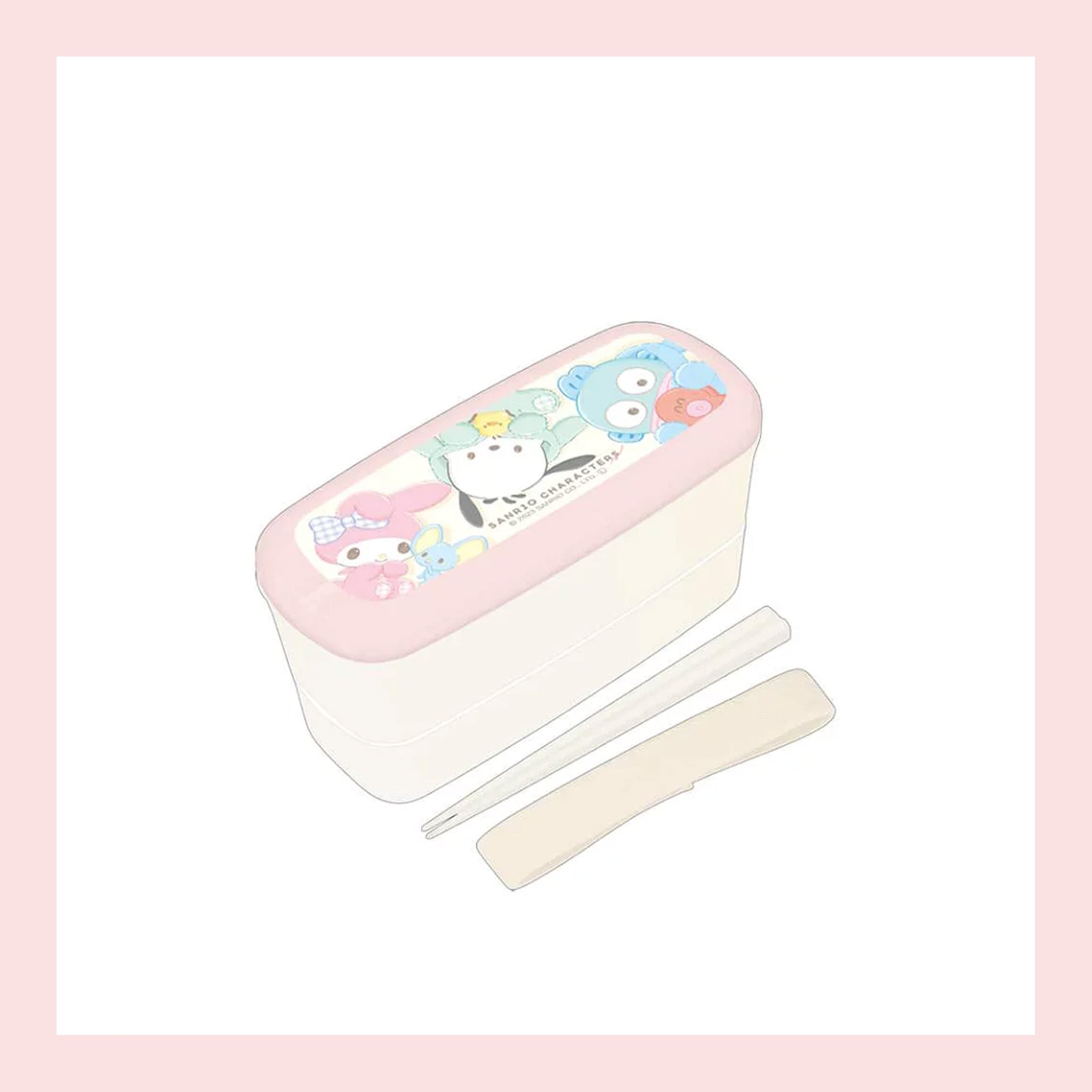 Sanrio Characters Antibacterial 2-tier lunch box