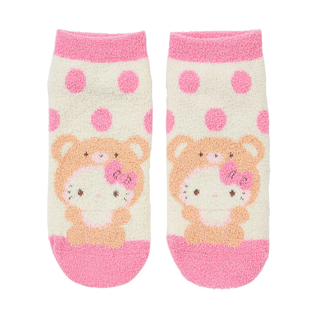 These delightful socks feature your favorite Sanrio characters, adding a whimsical touch to your loungewear. 