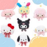 It is a charming hair accessory designed to feature the adorable faces of popular Sanrio characters. 