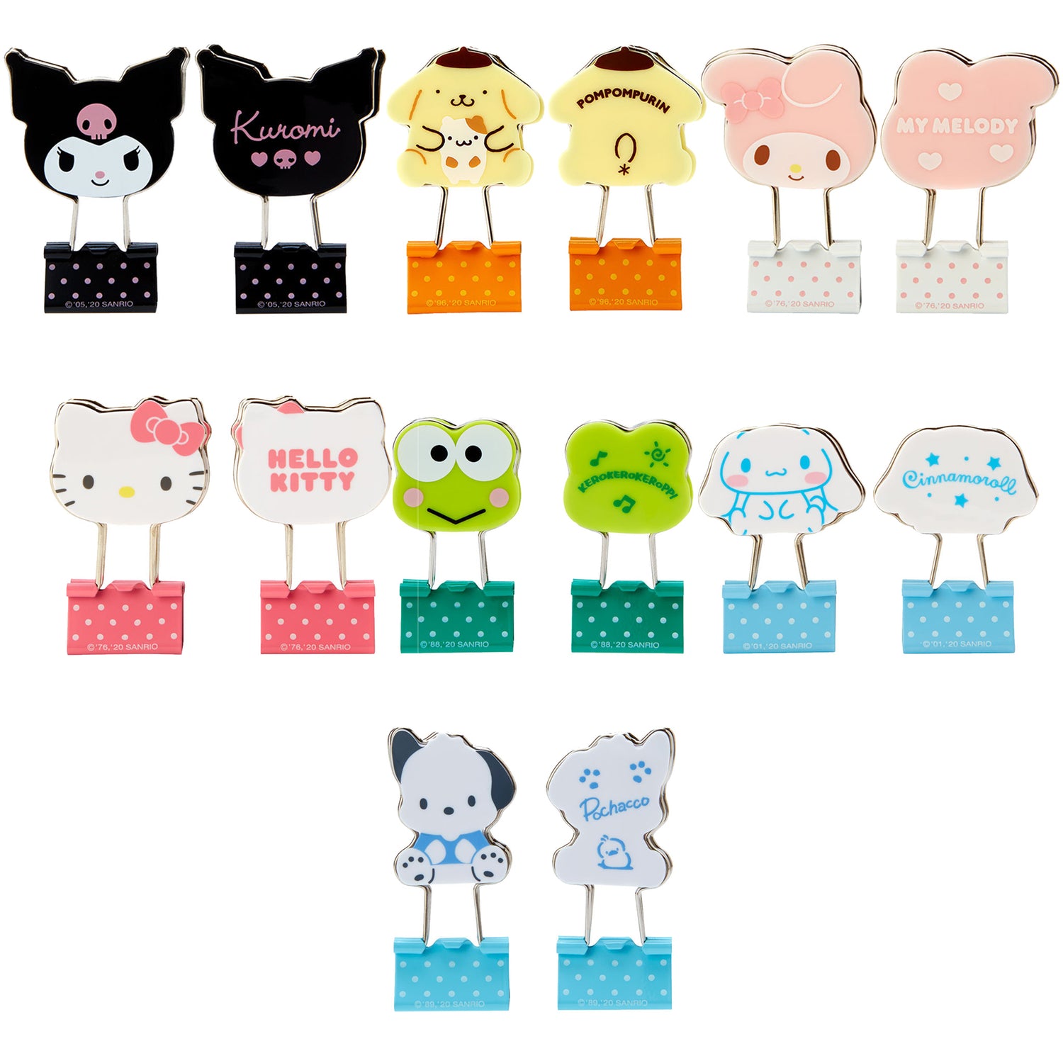 Sanrio Binder Paper Clip 3 pcs