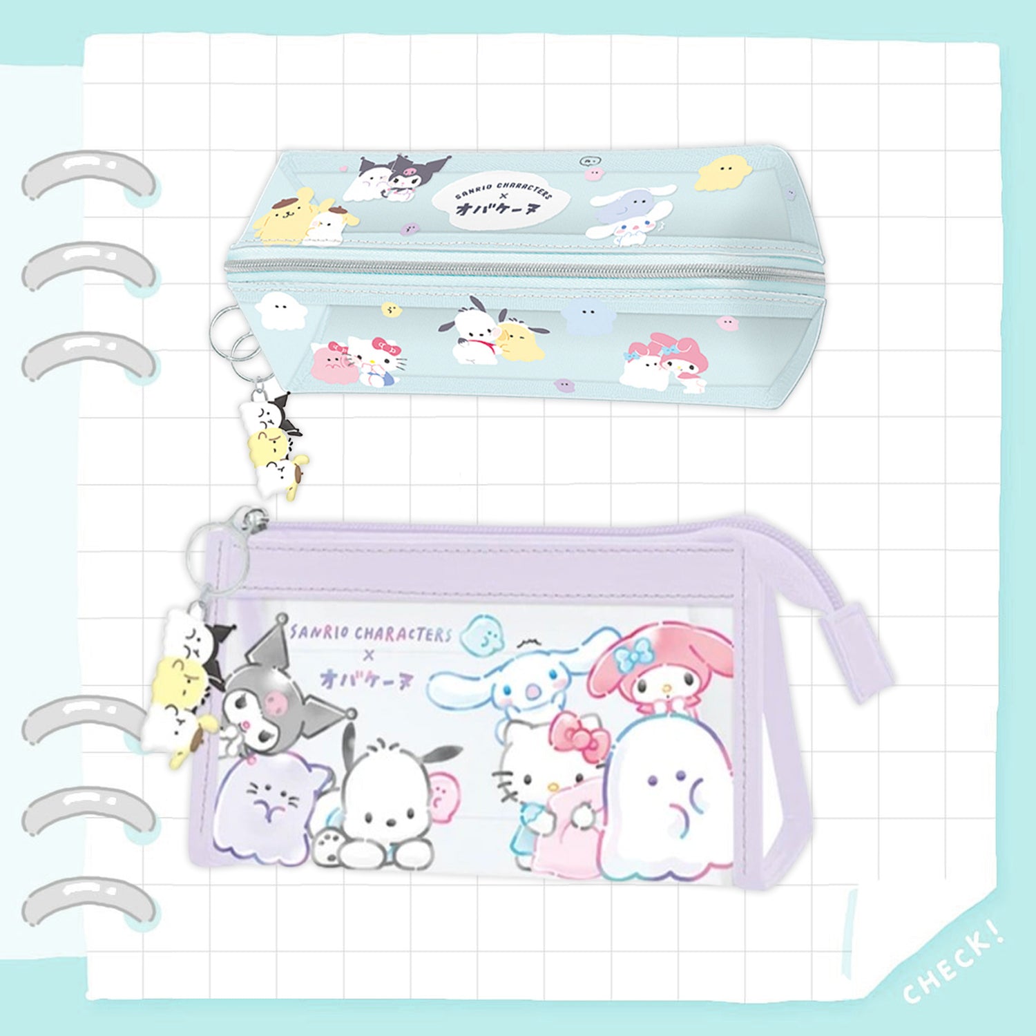 Sanrio Characters x Obakaine Frosty Clear Pen Case