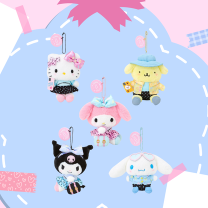 It is a fun and functional accessory designed to hold small items, featuring beloved Sanrio characters dressed in their fantasy-themed outfits.