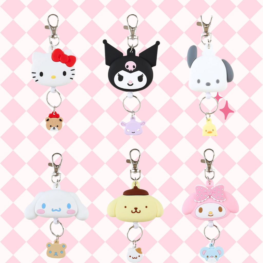 Sanrio Original Face Shaped Reel Keychain