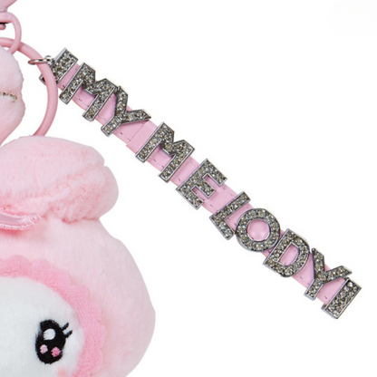 Sanrio Plush Keychain Twin Idol Black Alphabet