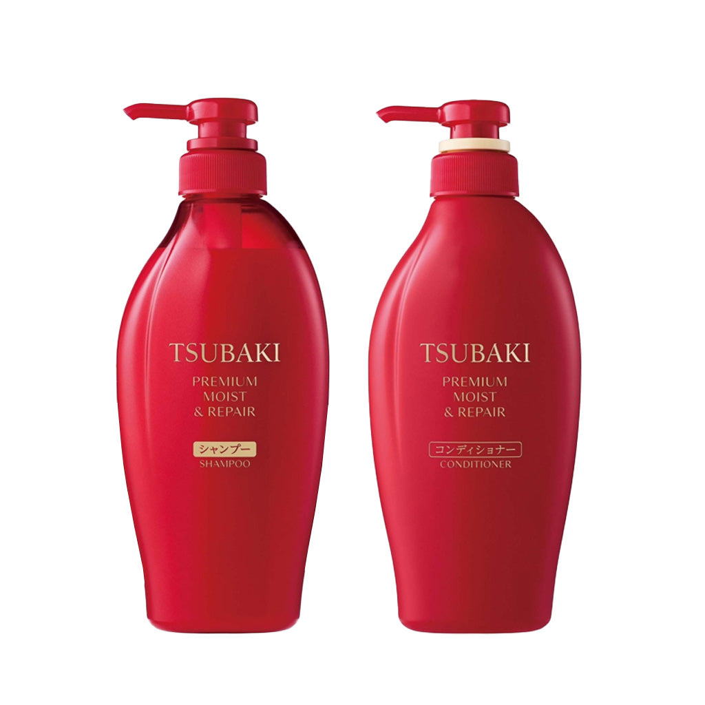 SHISEIDO TSUBAKI Premium Moist & Repair Shampoo & Conditioner Set 490ml+490ml