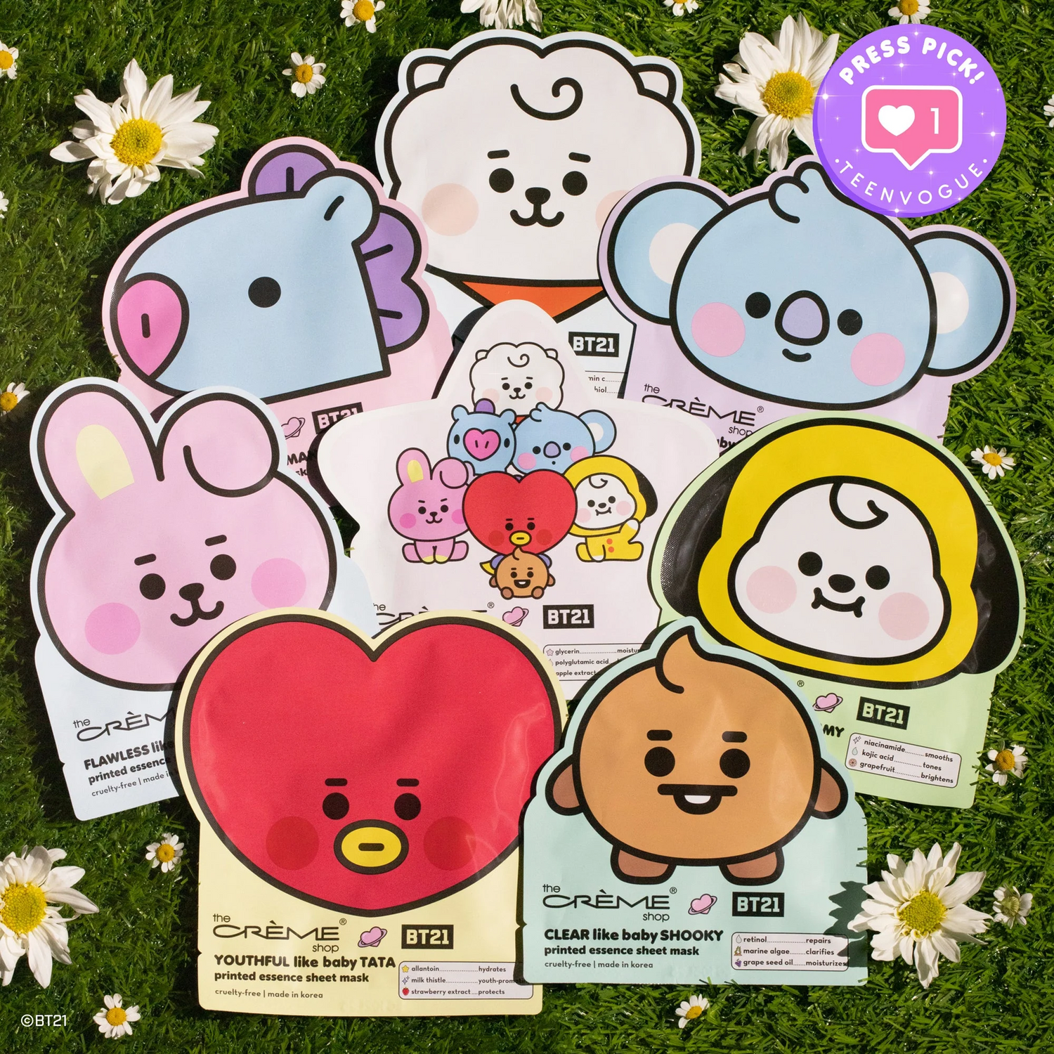 The Crème Shop x BT21 BABY 印花精华面膜系列 1片