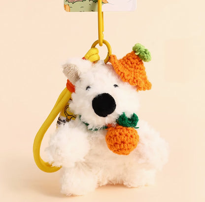 West Highland Puppy Plush Keychain