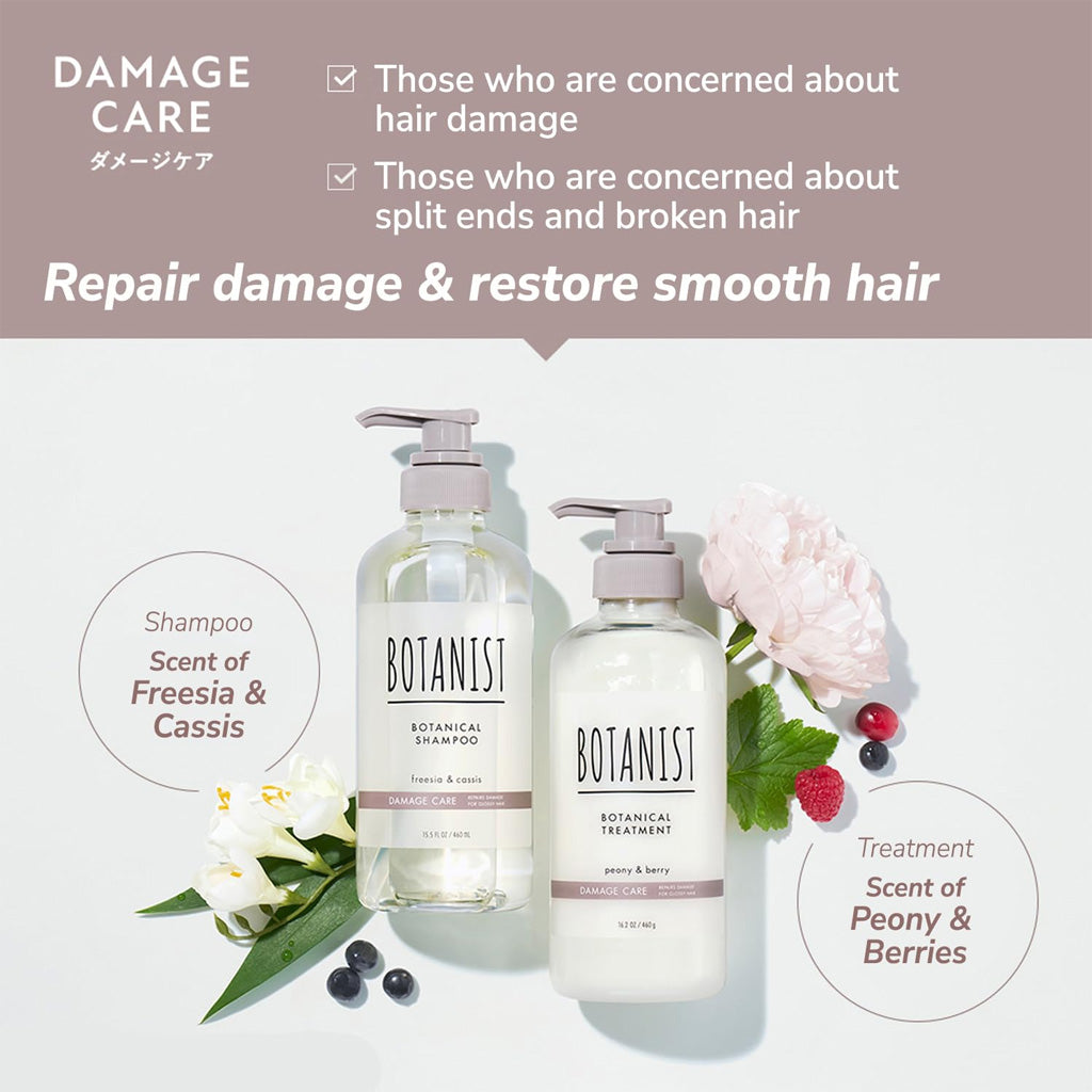 BOTANIST Botanical Freesia&Cassis Shampoo+Conditioner Set 370 ml + 370 g