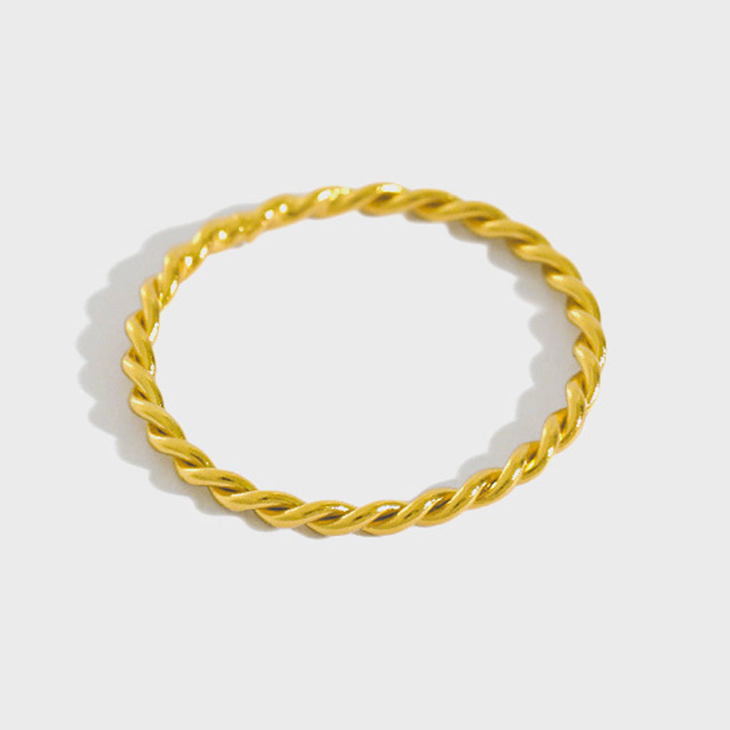 Two-Strand Twisted Rope Texture Ring