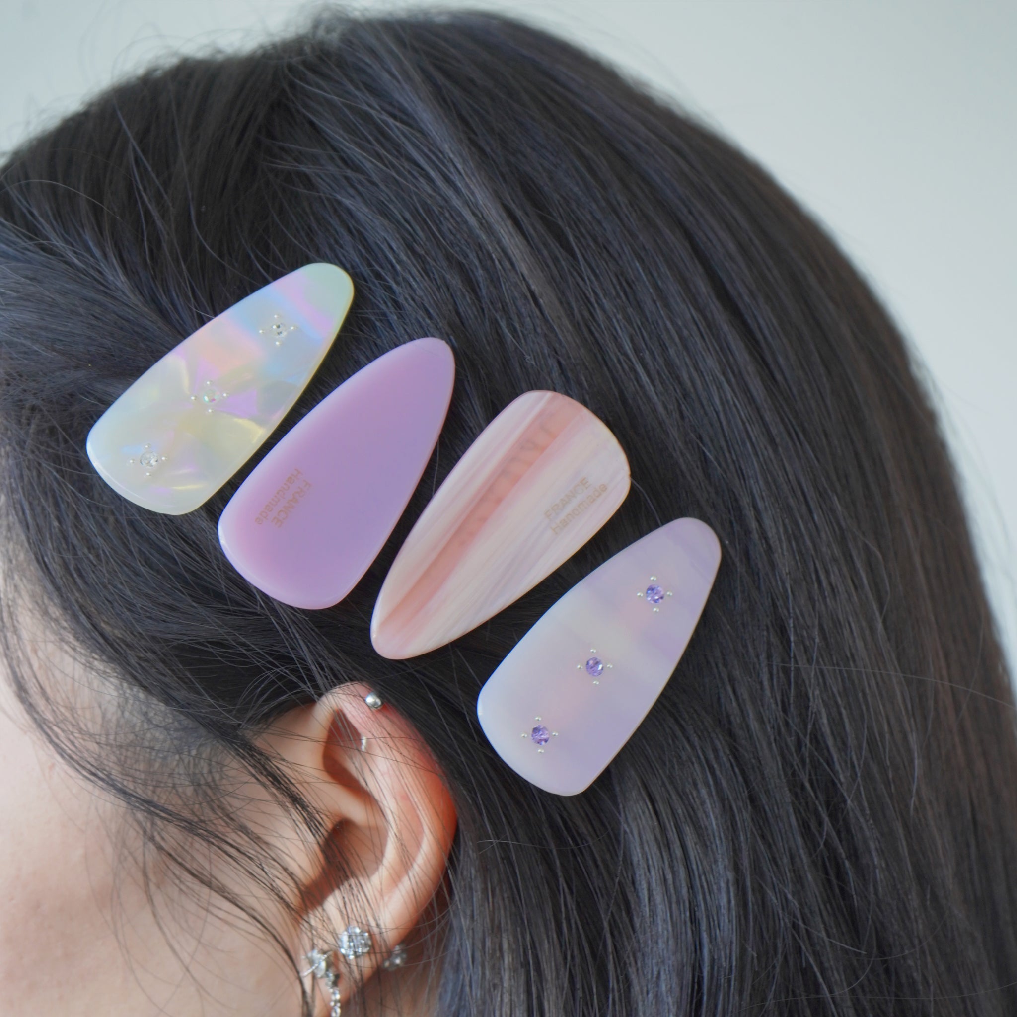 Triangle Water Drop Small Duckbill Clip 3pcs