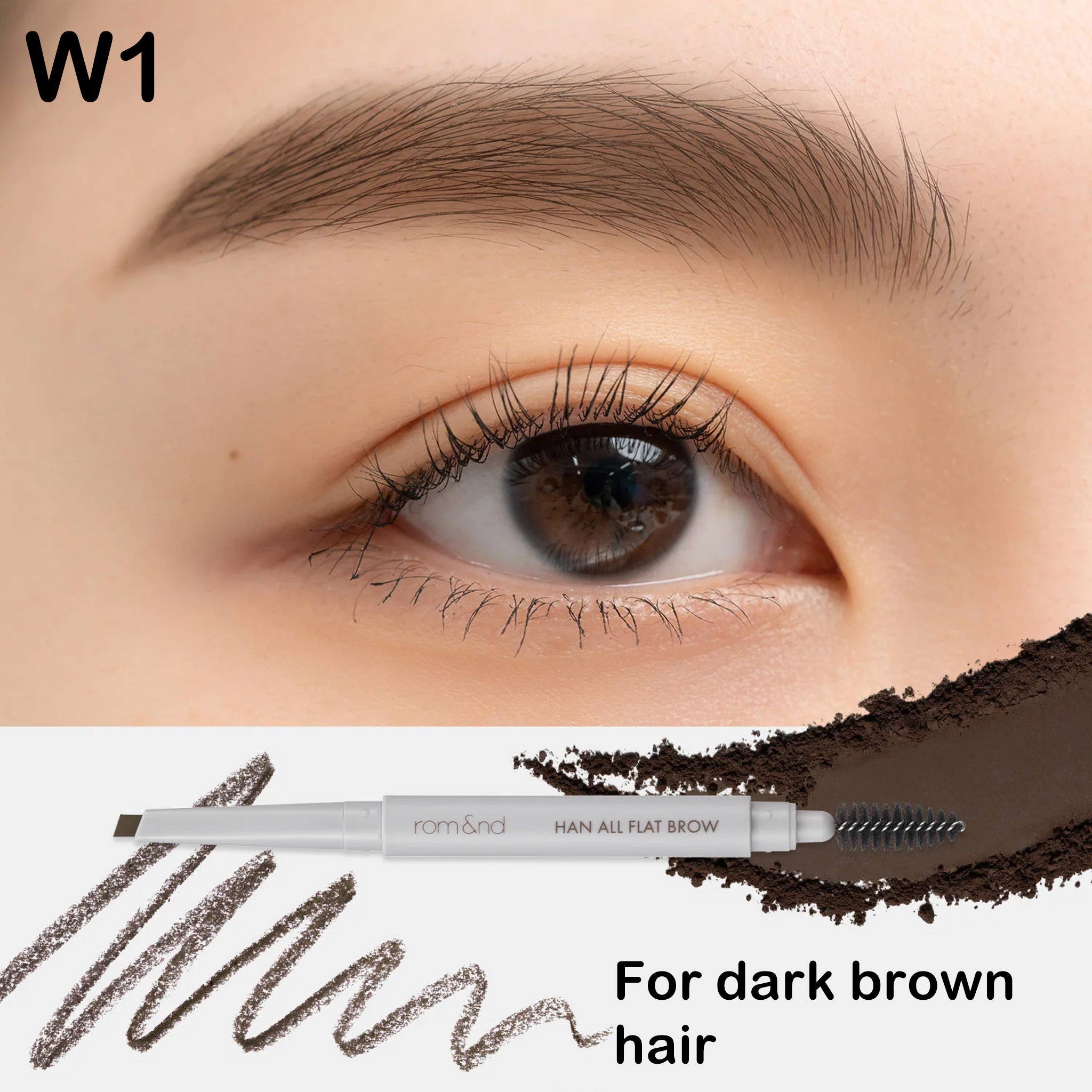 rom&nd Han All Flat Brow 双头平头眉笔