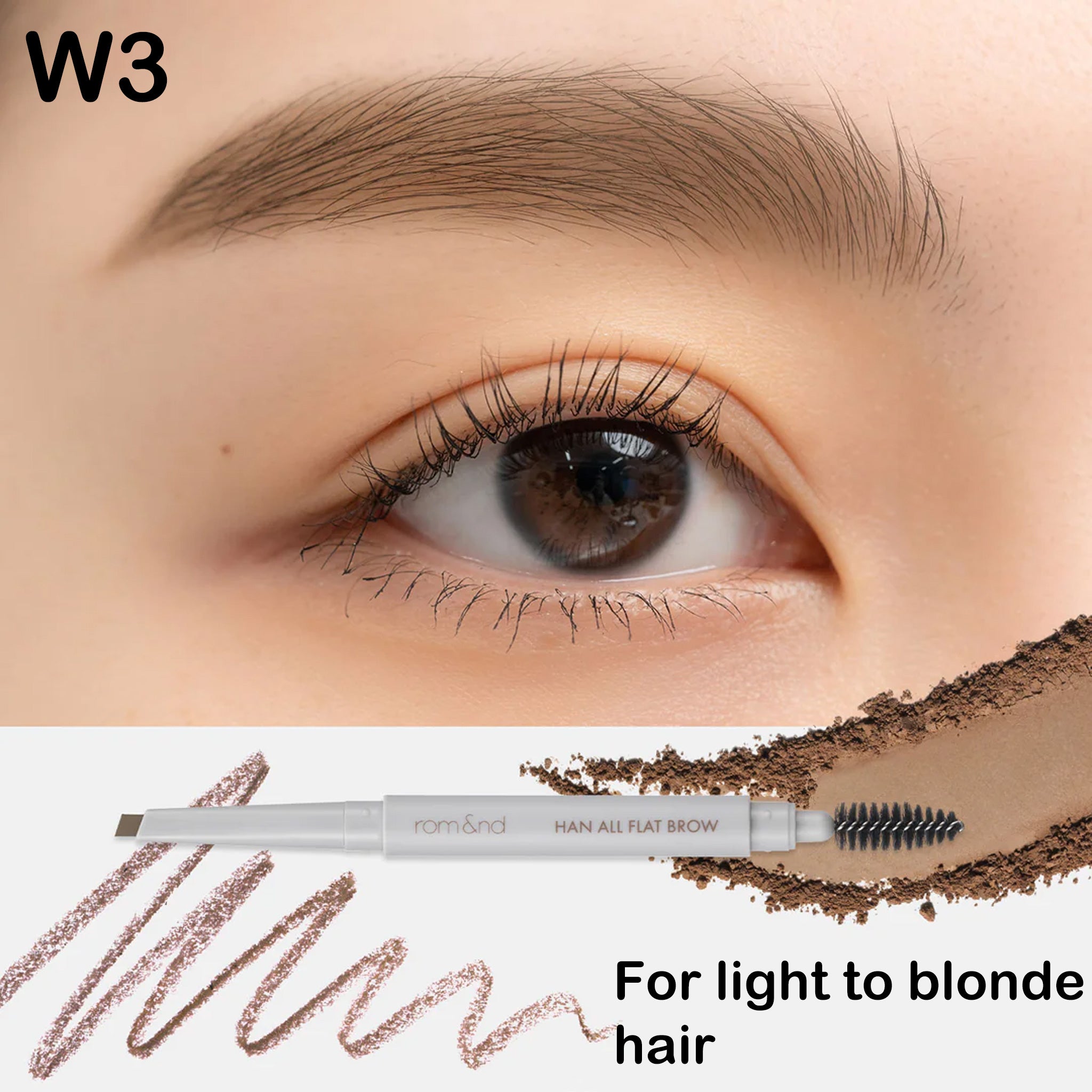 rom&nd Han All Flat Brow 双头平头眉笔