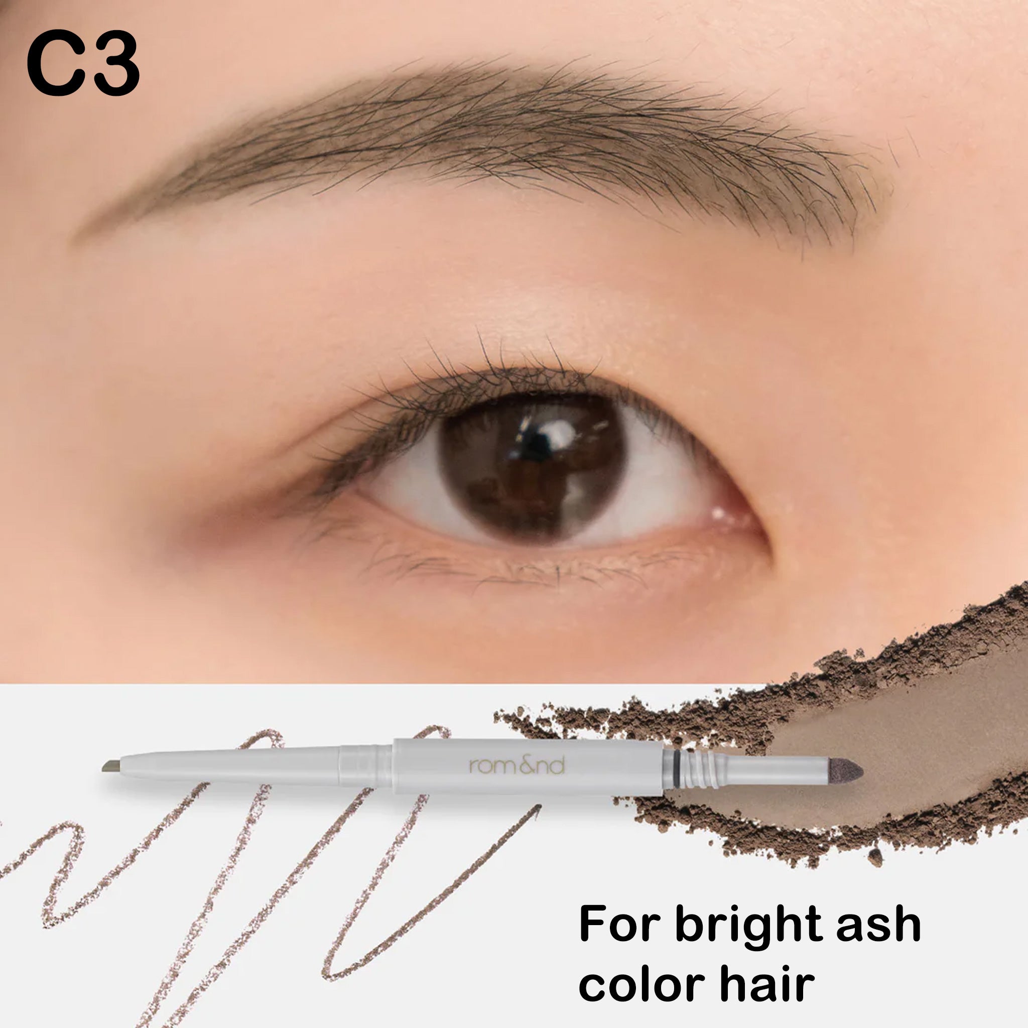 rom&nd Han All Sharp Brow 三合一柔雾气垫眉笔
